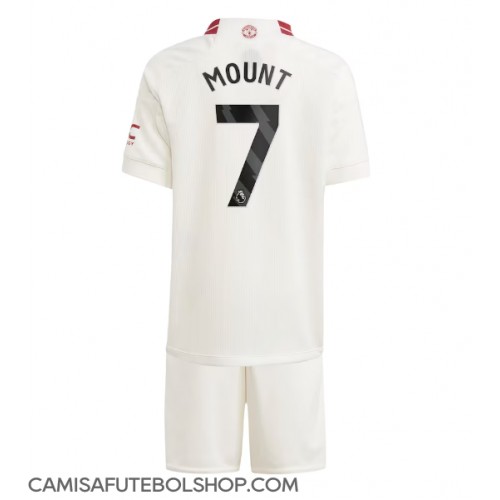 Camisa de time de futebol Manchester United Mason Mount #7 Replicas 3º Equipamento Infantil 2023-24 Manga Curta (+ Calças curtas)